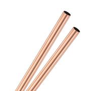 M METERXITY 2-Pack 330mm Copper Round Tube, 5mm OD 0.2mm Wall Thickness Copper Seamless Tubing for Construction/Machining/DIY Crafting, Metal Straight Pipe [0.2x0.01x13IN]