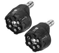 M METERXITY 2-Pack 6-in-1 Pressure Washer Nozzle Tips, Power Washer Tips with 1/4 Inch Quick Connect, Change Over & Adjustable for Washing Car/Cleaning Brick, 3.0/4.0 GPM [Black]