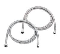 M METERXITY 2-Pack 72 Inch Faucet Hose Connector, 9/16" x G1/2 Female Thread Connector Braided Stainless Steel Water Supply Line for Bathroom/Kitchen, Faucet Supply Lines