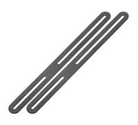 M METERXITY 2-Pack Adjustable Flat Mending Plate Support with Single Slot, 11.02x0.94 Inch Straight Repair Fixing Bracket Connector for Wood Furniture/ Timber PC Case Holder [Black]