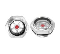 M METERXITY 2-Pack Air Compressor Oil Sight Glass, G3/4 Toughened Glass No Leak Hex Oil Liquid Level Gauge Fittings W O-Ring for Air Compressor/Pump/Tank Sight Plug Window