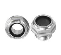 M METERXITY 2-Pack Air Compressor Oil Sight Glass, M14 x 1.5mm Toughened Glass No Leak Hex Oil Liquid Level Gauge Fittings W O-Ring for Air Compressor/Pump/Tank Sight Plug Window
