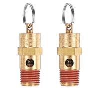 M METERXITY 2-Pack Air Compressor Pressure Release Safety Valve, 1/4" NPT Male 125 PSI Brass Threaded Automatic Air Vent Safety Control Valve