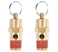 M METERXITY 2-Pack Air Compressor Pressure Release Safety Valve, 1/4" NPT Male 150 PSI Brass Threaded Automatic Air Vent Safety Control Valve