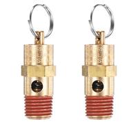 M METERXITY 2-Pack Air Compressor Pressure Release Safety Valve, 1/4" NPT Male 165 PSI Brass Threaded Automatic Air Vent Safety Control Valve