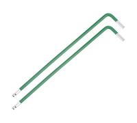 M METERXITY 2-Pack Ball End Hex Key Wrench, 2.5mm L Shape Extra Long Arm S2 Steel Repairing Tool for Bicycle/Furniture/Equipment/Motorcycle/Machinery, Metric Hexagonal Wrench [Green]