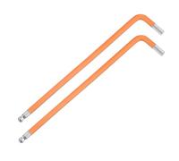M METERXITY 2-Pack Ball End Hex Key Wrench, 5mm L Shape Extra Long Arm S2 Steel Repairing Tool for Bicycle/Furniture/Equipment/Motorcycle/Machinery, Metric Hexagonal Wrench [Orange]
