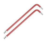 M METERXITY 2-Pack Ball End Hex Key Wrench, 6mm L Shape Extra Long Arm S2 Steel Repairing Tool for Bicycle/Furniture/Equipment/Motorcycle/Machinery, Metric Hexagonal Wrench [Red]
