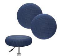 M METERXITY 2-Pack Bar Stool Covers 12-14 inch Polyester, Dark Blue