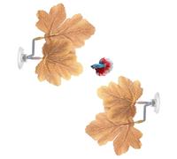M METERXITY 2-Pack Betta Fish Leaf Pad Grape Shaped, Yellow