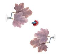 M METERXITY 2-Pack Betta Fish Leaf Pad, Hammock Plant Leaf Pad, Realistic Resting Fish Rest Bed for Fish Tank Decorations/Aquarium Accessories/Spawning Grounds [Purple, Grape Leaves-Shaped]