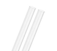 M METERXITY 2-Pack Clear Plastic Tube, 14mm[0.55"] ID x 16mm[0.63"] OD High Impact Rigid Polycarbonate Round Pipes for Water Plumbing/Lighting/Aquariums/Models, Plastic Tubing [305mm/12IN]