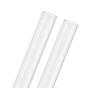 M METERXITY 2-Pack Clear Rigid Acrylic Pipe, 21mm[0.83"] ID x 25mm[0.98"] OD Plastic Round Tube for Water Cooling System/Lamps/Fountains/Aquariums/Display Stand, Acrylic Tubing [305mm/12IN]