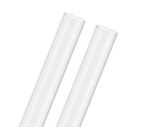 M METERXITY 2-Pack Clear Rigid Acrylic Pipe, 28mm[1.1"] ID x 32mm[1.26"] OD Plastic Round Tube for Water Cooling System/Lamps/Fountains/Aquariums/Display Stand, Acrylic Tubing [305mm/12IN]