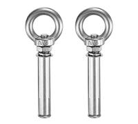 M METERXITY 2-Pack Concrete Anchors Eye Bolt, M8x80mm 304 Stainless Steel Wall Concrete Brick Anchor Expansion Bolts Fastener Screw for Shade Sails/Clothesline/Fences, Shoulder Eyebolt