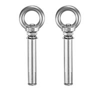 M METERXITY 2-Pack Concrete Anchors Eye Bolt, M8x90mm 304 Stainless Steel Wall Concrete Brick Anchor Expansion Bolts Fastener Screw for Shade Sails/Clothesline/Fences, Shoulder Eyebolt