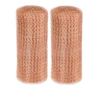 M METERXITY 2-Pack Copper Mesh 5 Inch x 9.8ft, Copper Wool Rustproof Mesh Roll for Mouse Hole Filler/Pest Control Hole/Gap Filler/Blocking Garden House/Distillation/Dense Filter Screen Mesh