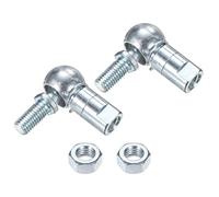 M METERXITY 2-Pack CS10 Ball Head Rod End Bearing, M10x1.5 Right Male Thread and Right Female Thread Self-lubricating Carbon Steel Angle Ball Joint Socket End Fitting for Automotive