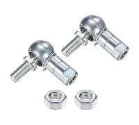 M METERXITY 2-Pack CS10 Ball Head Rod End Bearing, M8x1.25 Right Male Thread and Left Female Thread Self-lubricating Carbon Steel Angle Ball Joint Socket End Fitting for Automotive