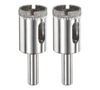 M METERXITY 2-Pack Diamond Hole Saw Drill Bit, 0.79 Inch / 20mm Glass Drill Bit for Ceramic/Marble/Granite Stone/Bottles/Tile Cutting [Silver Tone]
