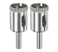 M METERXITY 2-Pack Diamond Hole Saw Drill Bit, 0.87 Inch / 22mm Glass Drill Bit for Ceramic/Marble/Granite Stone/Bottles/Tile Cutting [Silver Tone]