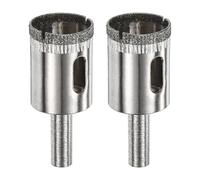 M METERXITY 2-Pack Diamond Hole Saw Drill Bit, 0.91 Inch / 23mm Glass Drill Bit for Ceramic/Marble/Granite Stone/Bottles/Tile Cutting [Silver Tone]