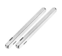 M METERXITY 2-Pack Door Knob Spindle, 4 x 0.3 Inch/ 90 x 7 mm Iron Square Spindle Replacement Door Handle Parts for Window Handles, Door Lock Replacement Parts [Silver Tone]
