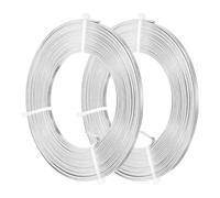 M METERXITY 2-Pack Flat Aluminum Wire, 3mm Wide x 16.4ft/5m Bendable Anodized Craft Wire for Jewelry Making/DIY Bezel Sculpting Crafting/Art Supplies [Silver Tone]