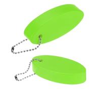 M METERXITY 2-Pack Floating Key Chain for Boating, Waterproof Bright Color Key Rings for Outdoor Water Sport/Fishing/Surfing/Sailing, Oval Shaped PU Foam Floating Keychains [Light Green]