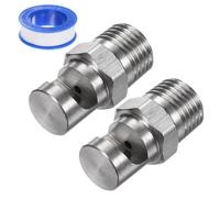 M METERXITY 2-Pack Flood Jet Tip 1/4BSPT 2mm Orifice W Sealing Tape