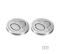 M METERXITY 2-Pack Flush Ring Pull, 2.56 x 1.18 Inch Stainless Steel Hidden Recessed Handle with Screws for Barn Door/Pocket Door/Closet Door, Round Boat Deck Hatch Latch