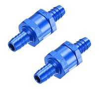 M METERXITY 2-Pack Fuel Oil Check Valve, 3/8" Aluminum Alloy Non Return One Way Check Valve for Fuel Line/Petrol/Diesel/Water/Oil/Gas [Blue]