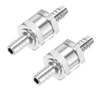 M METERXITY 2-Pack Fuel Oil Check Valve, 5/16" Aluminum Alloy Non Return One Way Check Valve for Fuel Line/Petrol/Diesel/Water/Oil/Gas [Silver]