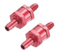 M METERXITY 2-Pack Fuel Oil Check Valve, 5/16" Aluminum Alloy Non Return One Way Check Valve for Fuel Line/Petrol/Diesel/Water/Oil/Gas [Red]