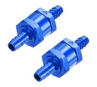 M METERXITY 2-Pack Fuel Oil Check Valve, 5/16" Aluminum Alloy Non Return One Way Check Valve for Fuel Line/Petrol/Diesel/Water/Oil/Gas [Blue]