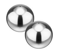 M METERXITY 2-Pack Garden Gazing Globes Ball 4 Inch 201 Stainless Steel Hollow Mirror Reflective Floating Ball for Garden/Pond/Home/Yard Outdoor Decoration [Silver]