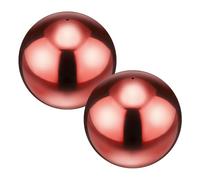 M METERXITY 2-Pack Garden Gazing Globes Ball 5.4 Inch 201 Stainless Steel Hollow Mirror Reflective Floating Ball for Garden/Pond/Home/Yard Outdoor Decoration [Ruby Red]