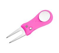 M METERXITY 2 Pack Golf Divot Tool - Golf Divot Repair Tool and Golf Ball Markers, Light & Portable, Apply to Golf Sport (Pink)