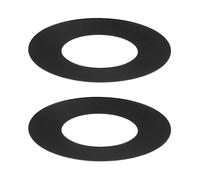 M METERXITY 2-Pack Goof Rings for 1 Inch Recessed Lights, 1.4" ID 2.6" OD Durable Steel Trim Ring Flush Mount Black Can Light Trim Ring Cover for Ceiling Can Downlights