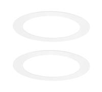 M METERXITY 2-Pack Goof Rings for 2 Inch Recessed Lights, 2.2" ID 3" OD Durable Steel Trim Ring Flush Mount White Can Light Trim Ring Cover for Ceiling Can Downlights