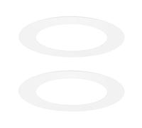 M METERXITY 2-Pack Goof Rings for 2 Inch Recessed Lights, 2.4" ID 3.6" OD Durable Steel Trim Ring Flush Mount White Can Light Trim Ring Cover for Ceiling Can Downlights