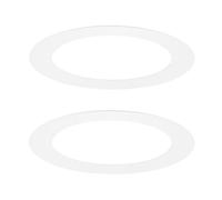 M METERXITY 2-Pack Goof Rings for 3 Inch Recessed Lights, 2.6" ID 3.8" OD Durable Steel Trim Ring Flush Mount White Can Light Trim Ring Cover for Ceiling Can Downlights
