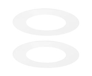 M METERXITY 2-Pack Goof Rings for 3 Inch Recessed Lights, 3" ID 5.3" OD Durable Steel Trim Ring Flush Mount White Can Light Trim Ring Cover for Ceiling Can Downlights