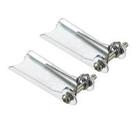 M METERXITY 2 Pack Hook Safety Latch Kit - Clevis Slip Hook Receiver Hitch Replacement Apply to Towing Lifting Hook Trailer/Crane (1.7" Long, Silver)