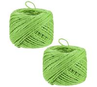 M METERXITY 2-Pack Jute Twine String 3mm x 328ft/100m, Light Green