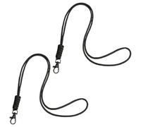 M METERXITY 2-Pack Lanyards for ID Badges, Black Adjustable Keychain Long Key Neck Lanyard Strap with Lobster Clasp for Man/Woman/Girls/Teacher, ID Holder Folder