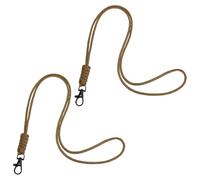 M METERXITY 2-Pack Lanyards for ID Badges, Brown Adjustable Keychain Long Key Neck Lanyard Strap with Lobster Clasp for Man/Woman/Girls/Teacher, ID Holder Folder