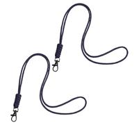 M METERXITY 2-Pack Lanyards for ID Badges, Dark Blue Adjustable Keychain Long Key Neck Lanyard Strap with Lobster Clasp for Man/Woman/Girls/Teacher, ID Holder Folder