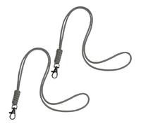 M METERXITY 2-Pack Lanyards for ID Badges, Gray Adjustable Keychain Long Key Neck Lanyard Strap with Lobster Clasp for Man/Woman/Girls/Teacher, ID Holder Folder