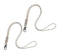 M METERXITY 2-Pack Lanyards for ID Badges, Gray Brown Adjustable Keychain Long Key Neck Lanyard Strap with Lobster Clasp for Man/Woman/Girls/Teacher, ID Holder Folder